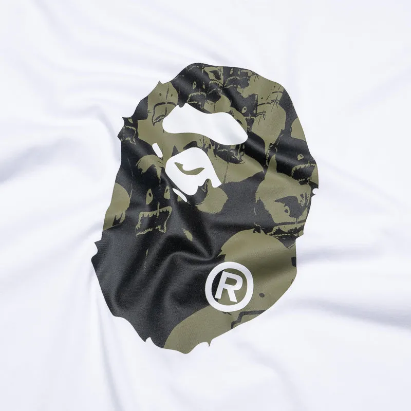 hockey venue A Bathing Ape Shark Seijin Ape Head Tee - White
