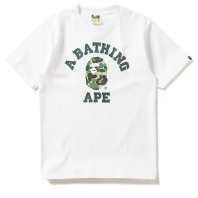 Elderly Comfort Busy street A Bathing Bape ABC Camo College Tee - White/Green
