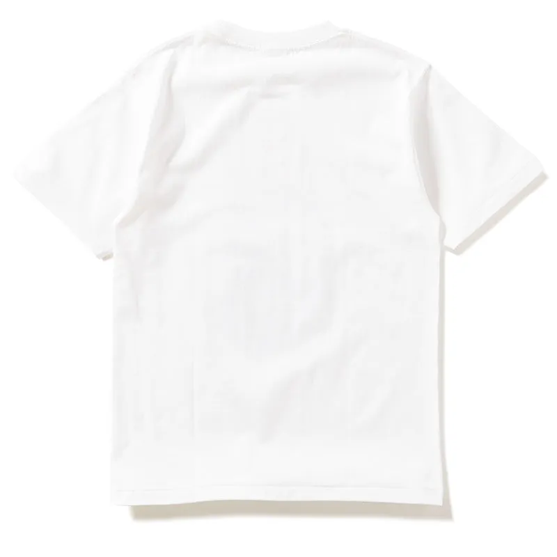 A Bathing Bape ABC Camo College Tee - White/Green Colorfastness