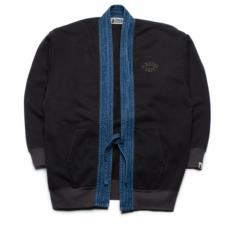 suitable for beauty pageants Storm Resistant Closure A Bathing Ape A Rising Bape Hanten Jacket - Black
