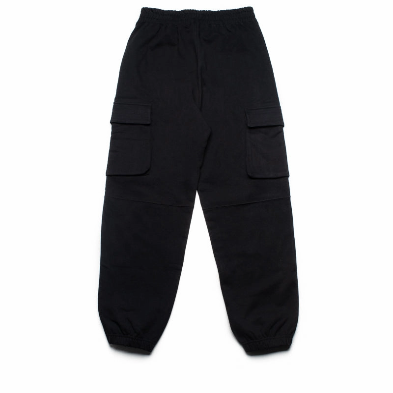 A Bathing Ape A Rising Bape Military Sweatpants - Black Locking Zippers Flatlock Seam Construction