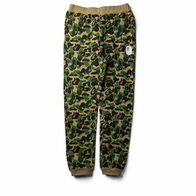 Durable Stitch Lines BreathableFabric A Bathing Ape ABC Crystal Stone Sweatpants - Green