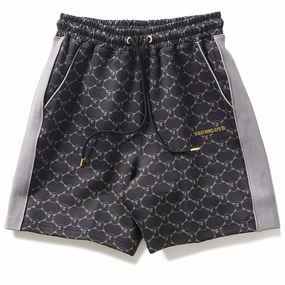 Wide Leg Opening Daytime Style A Bathing Ape College Monogram Sweat Shorts - Black
