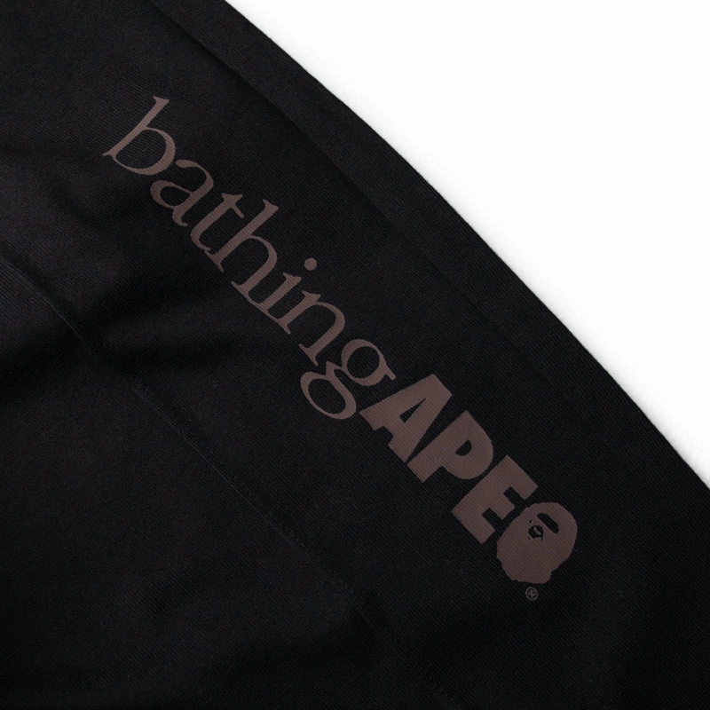 A Bathing Ape Pintuck Sweatpants - Black Laser Cut Ventilation