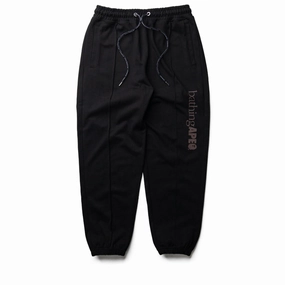 Quick Release Hem Adjusters LightweightConstruction A Bathing Ape Pintuck Sweatpants - Black