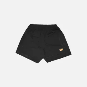 ABC.123. MESH SATIN BASKETBALL SHORTS - BLACK Country Core Flexible Waistband
