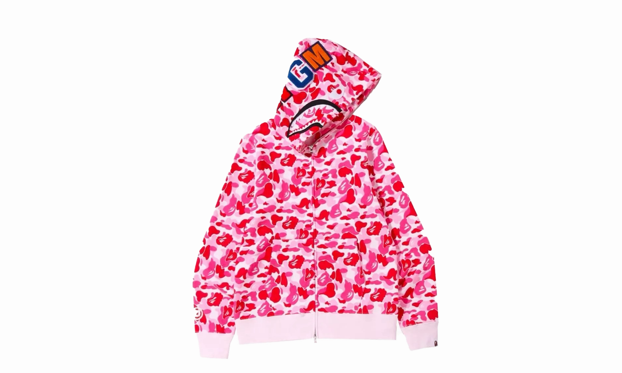 ABC Camo Shark Full Zip Hoodie "Pink"