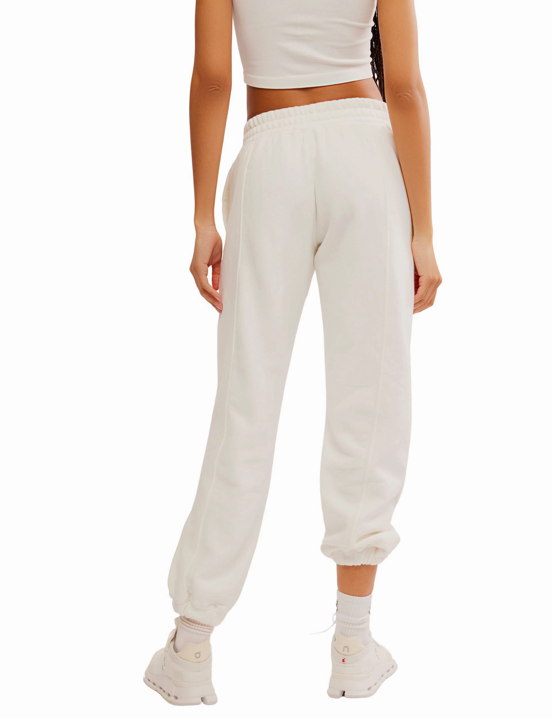 Sprint To The Finish Pants - Ivory Quick Dry Mesh Panel Layered Panel Ventilation