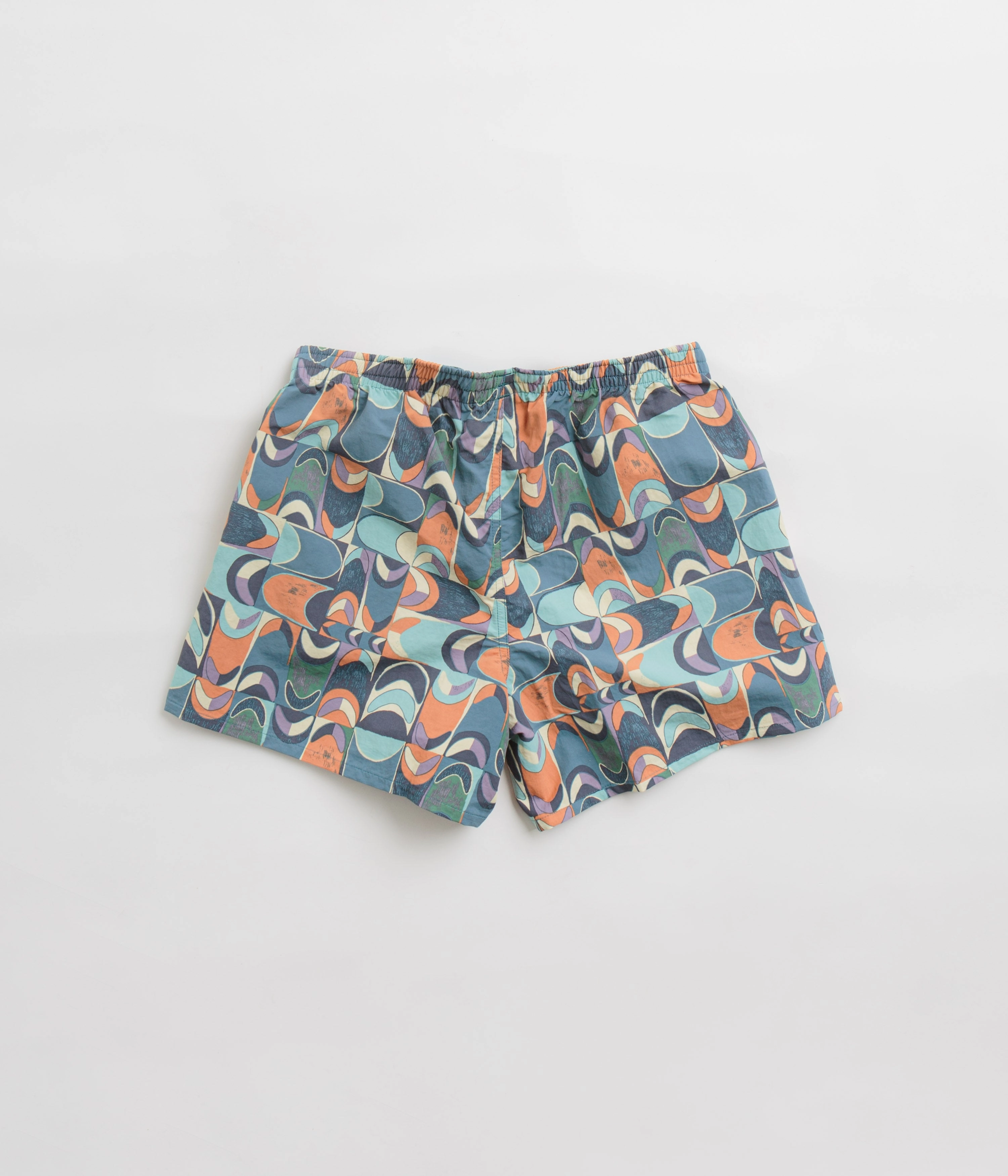 Gusseted Crotch Breathable Liner Patagonia Womens Baggies 5" Shorts - Swallowtail Geo: Still Blue