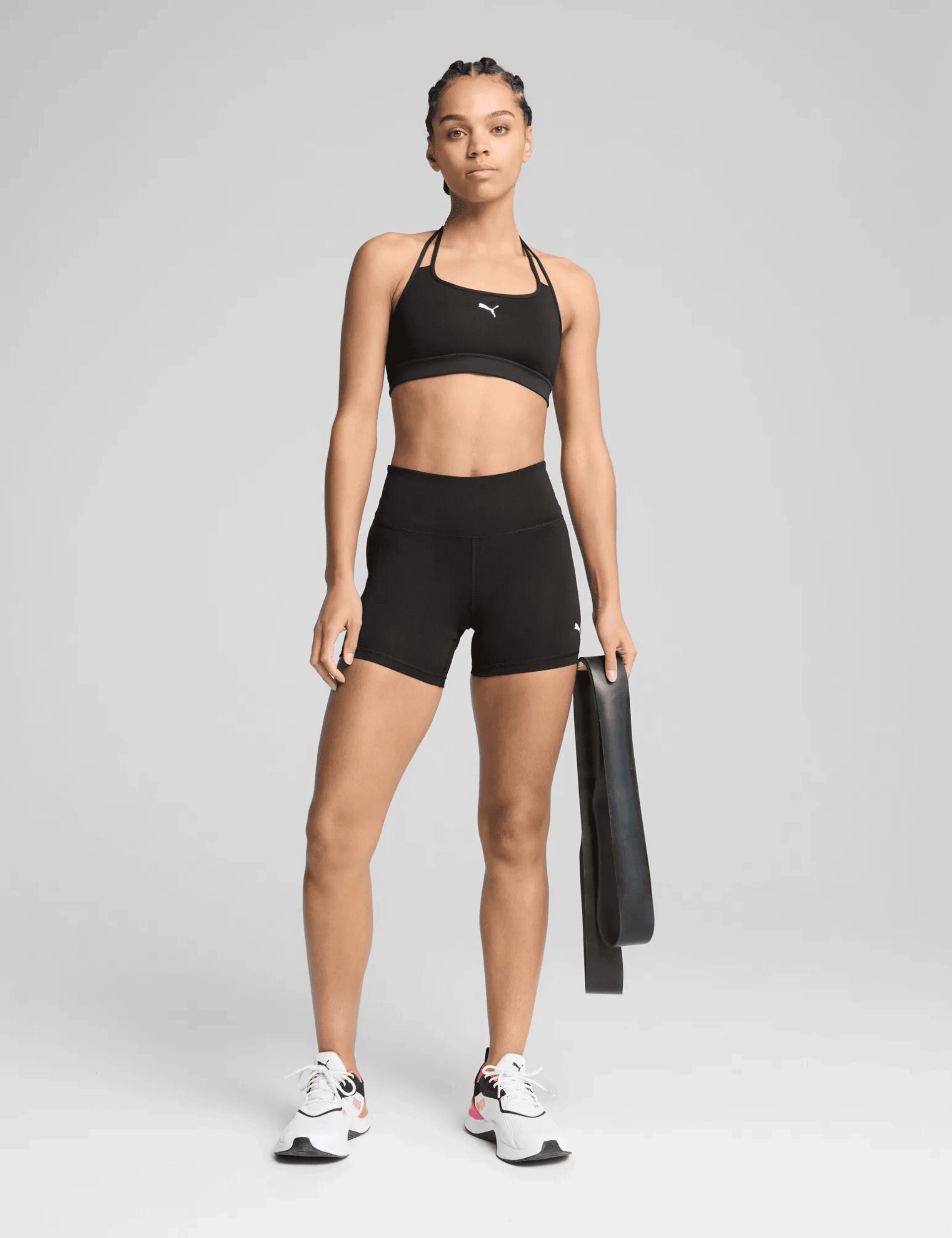 Girls' Move Strappy Bra - Black