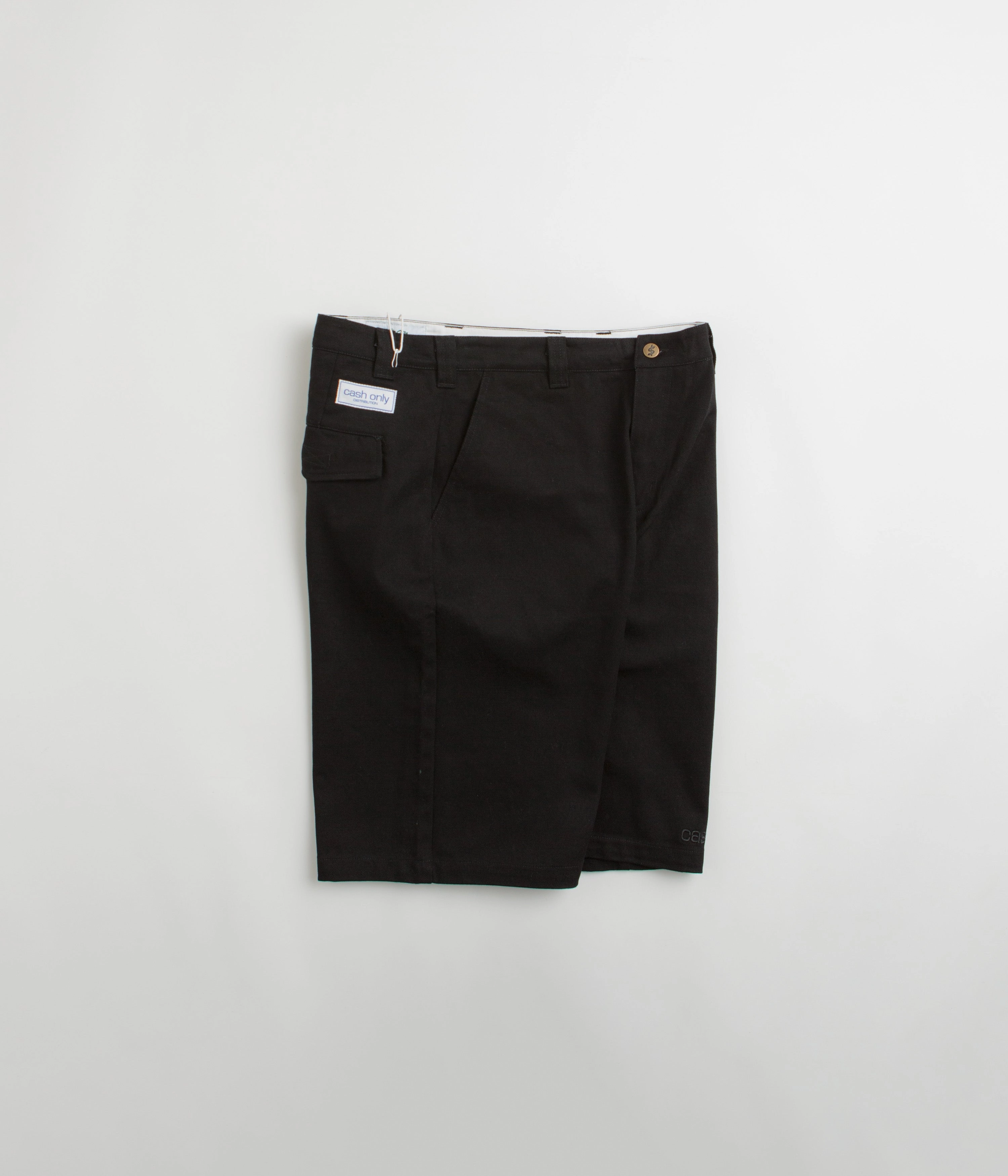 Seamless Integration Tailored Fit Cash Only Halfway Shorts - Black