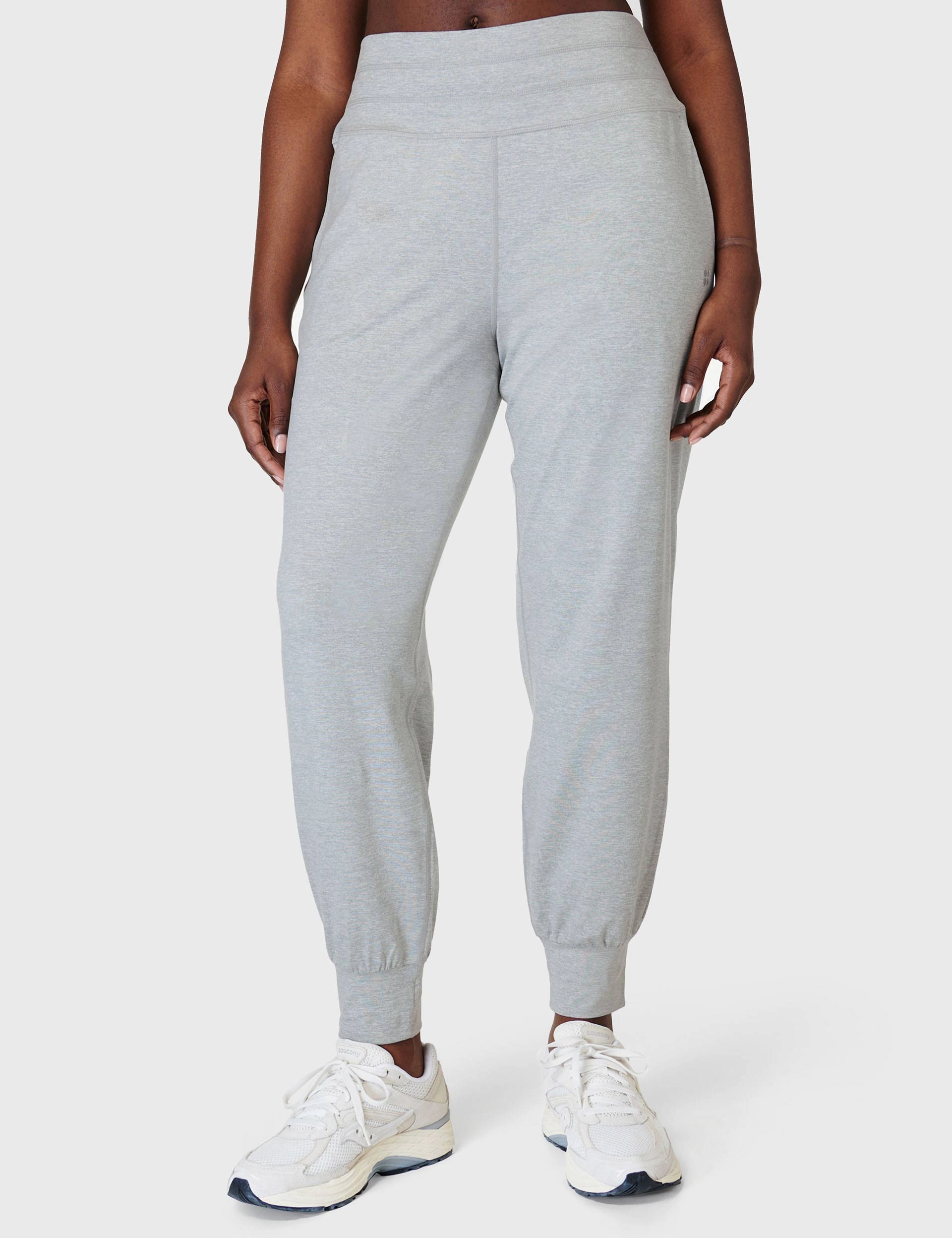 Anti Static Material Gaia Yoga Pants - Light Grey Marl