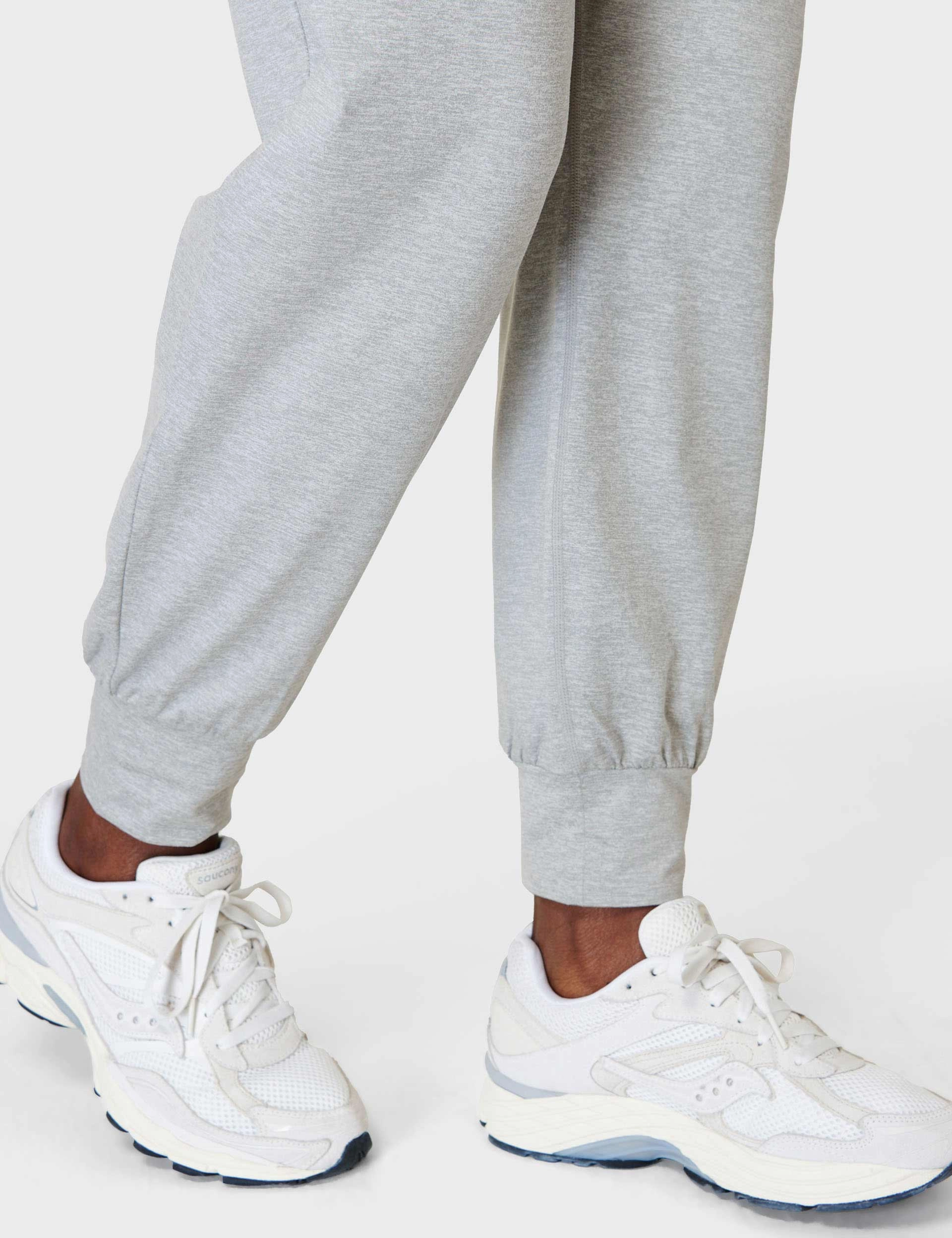 Reflective Trims Gaia Yoga Pants - Light Grey Marl