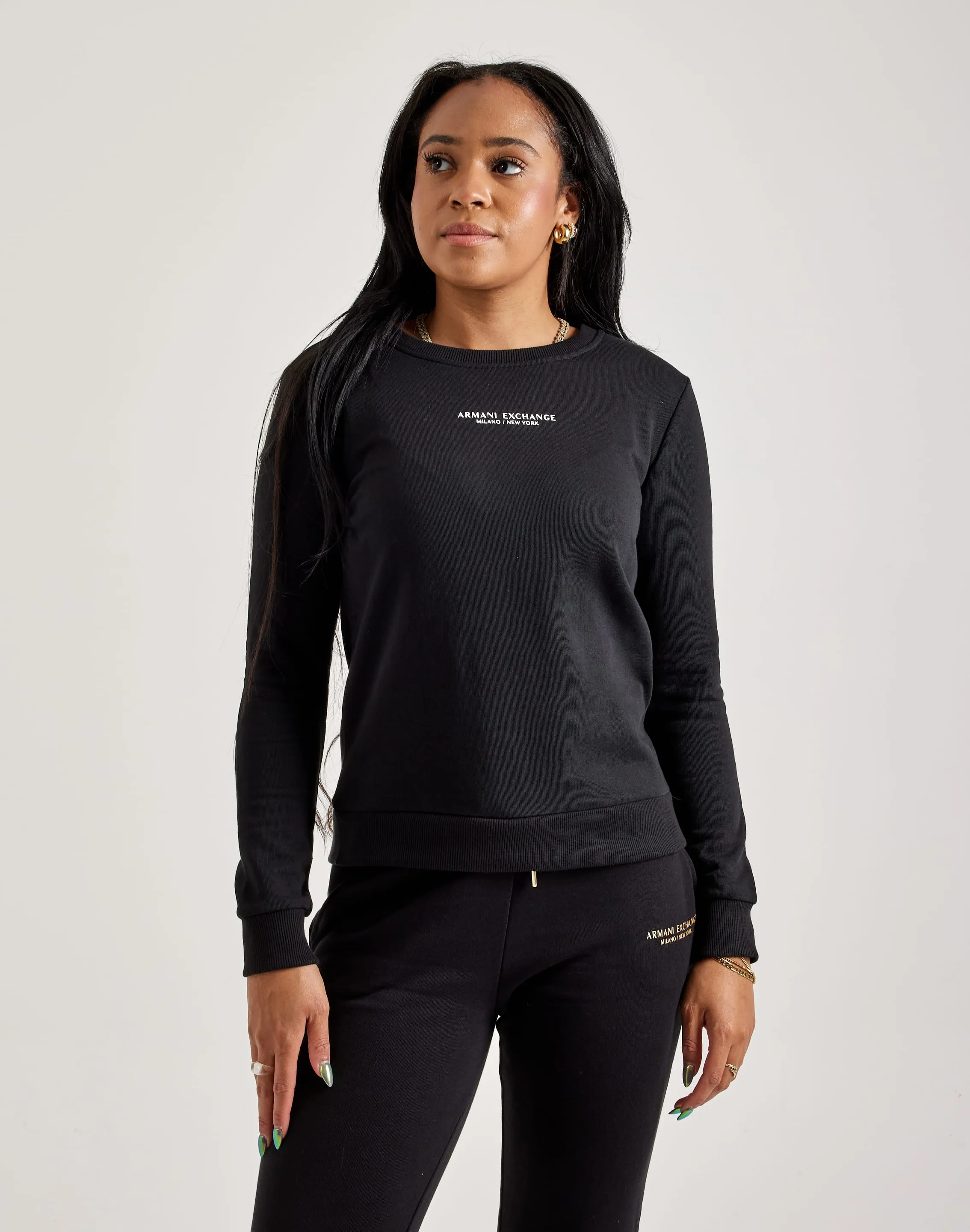 Armani Exchange Milano NY Crewneck Sweatshirt Breathable knit
