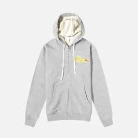 CDG X LACOSTE ZIP HOODIE - GREY Thermal regulation FrictionResistantEdges
