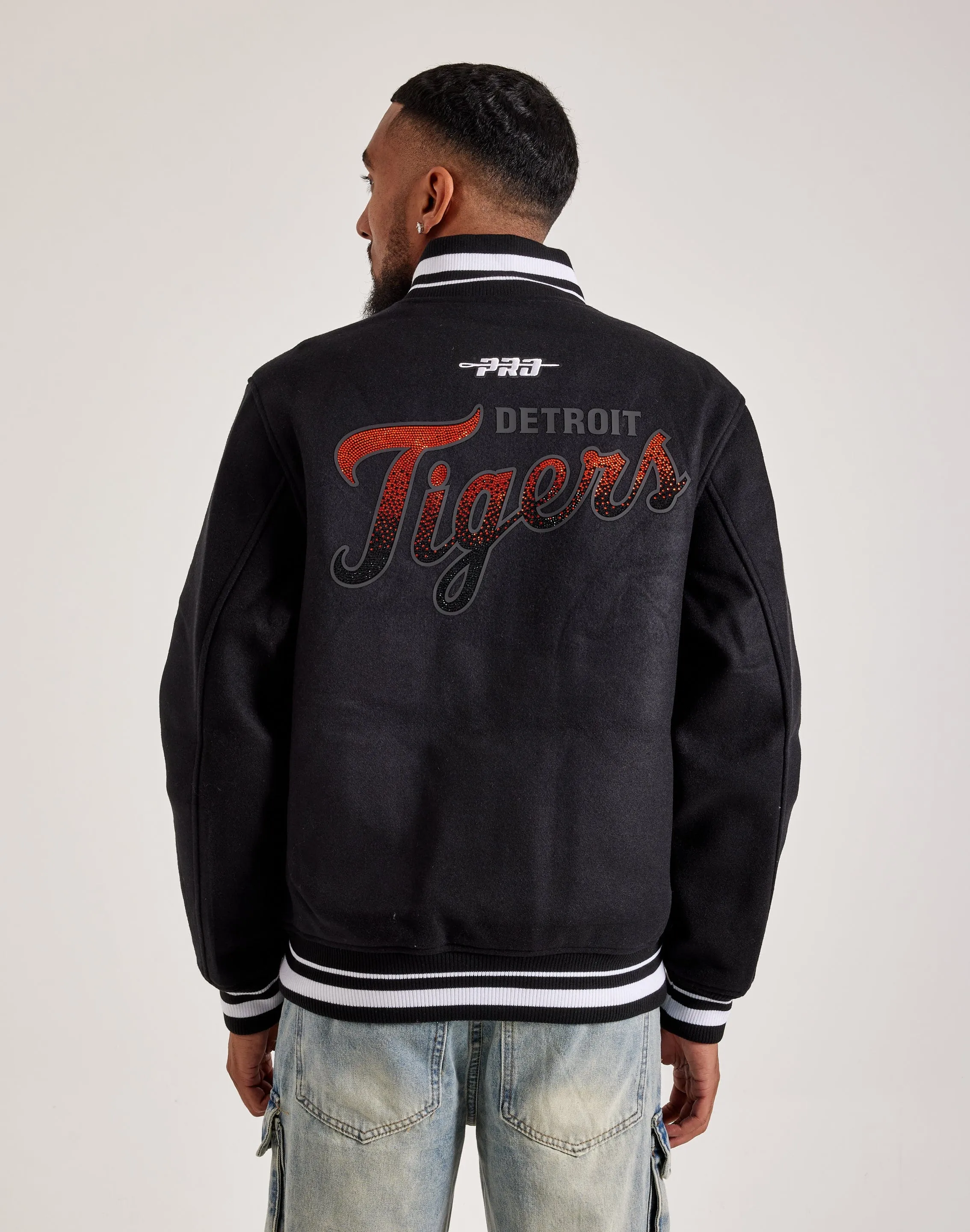 Pro Standard MLB Detroit Tigers Varsity Jacket Motion Core Strong Denim