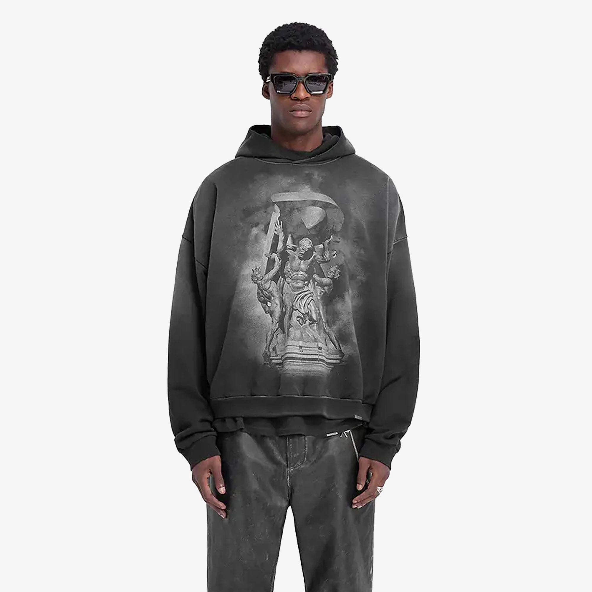 Represent | ATLAS HOODIE { STAINED BLACK HighVisibility Weather Guard