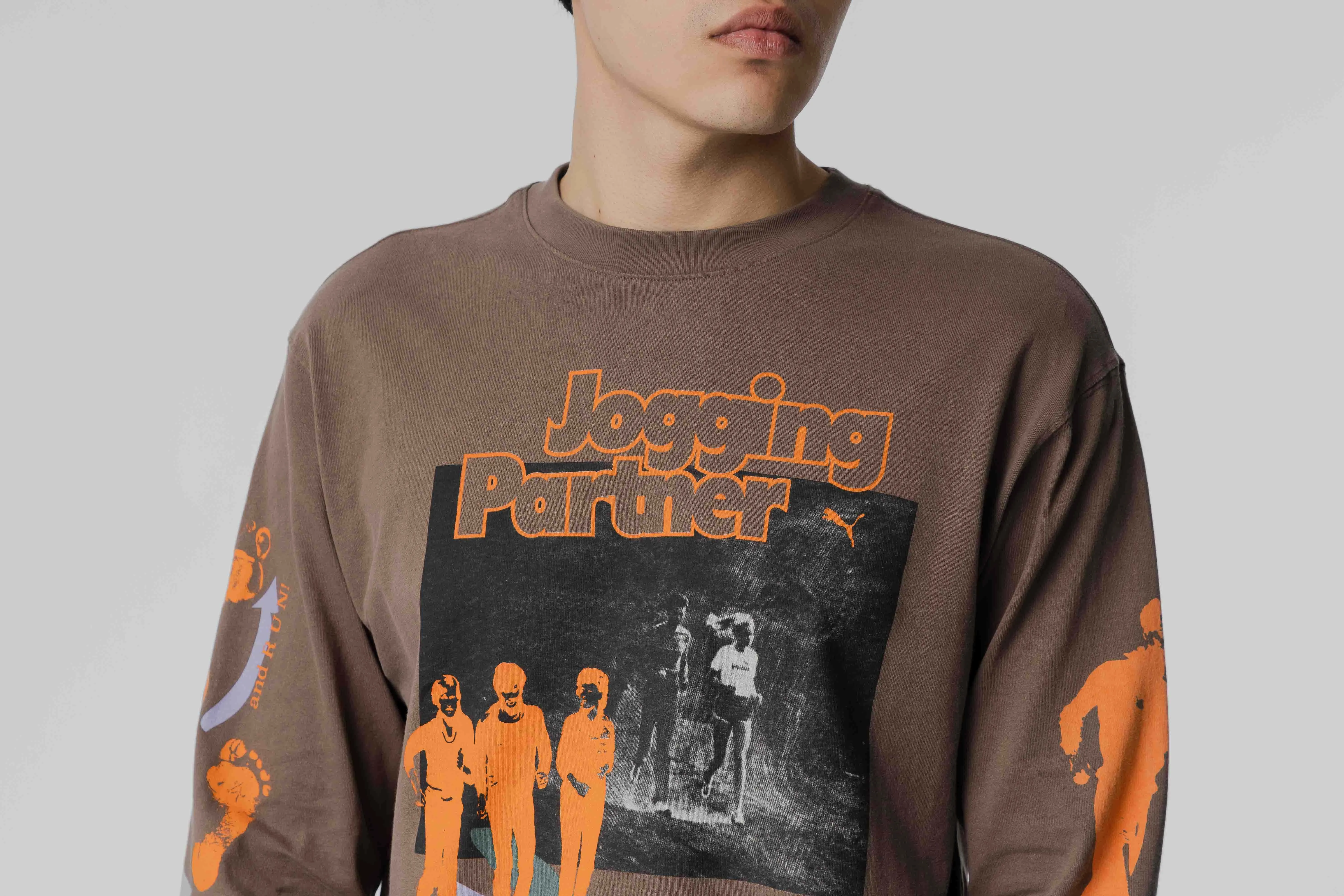 Sustainable Waterproofing Puma Graphic Jogging Partner Longsleeve Tee