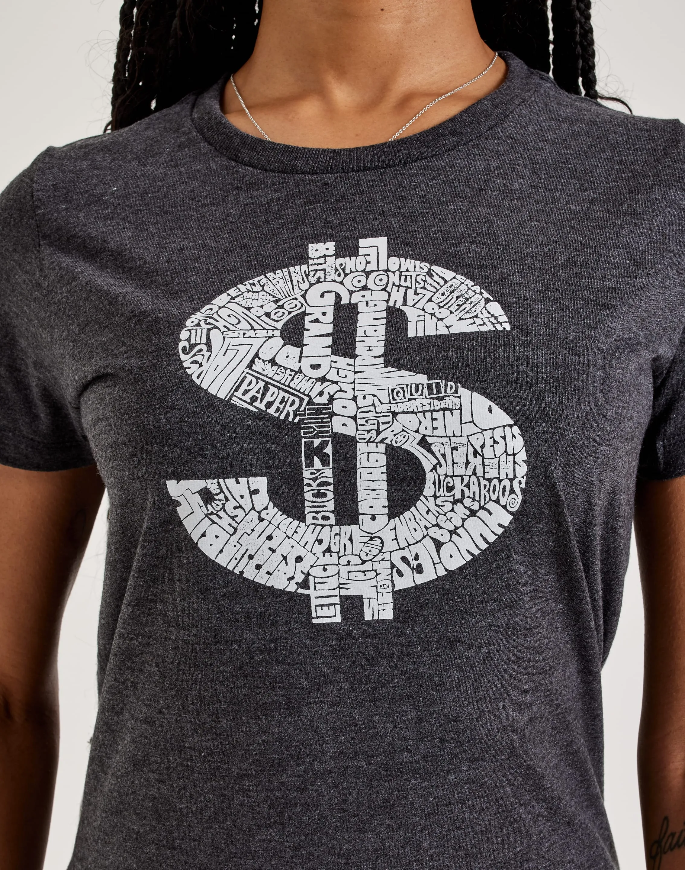 TaglessCollar Bride Side LA Pop Art Word Art Dollar Sign Tee