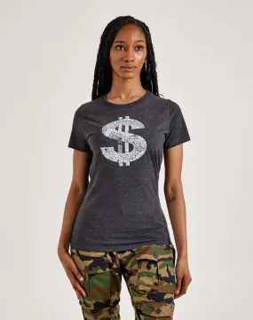 LA Pop Art Word Art Dollar Sign Tee Easy Wash Wrinklefree
