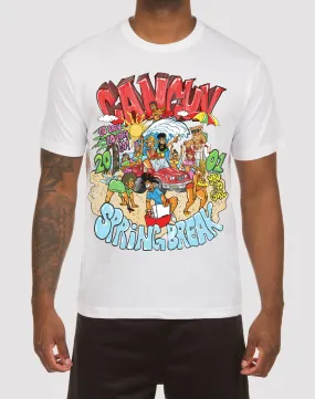 FlexibleElasticity Relax Vibe Hustle Gang Spring Break White Tee