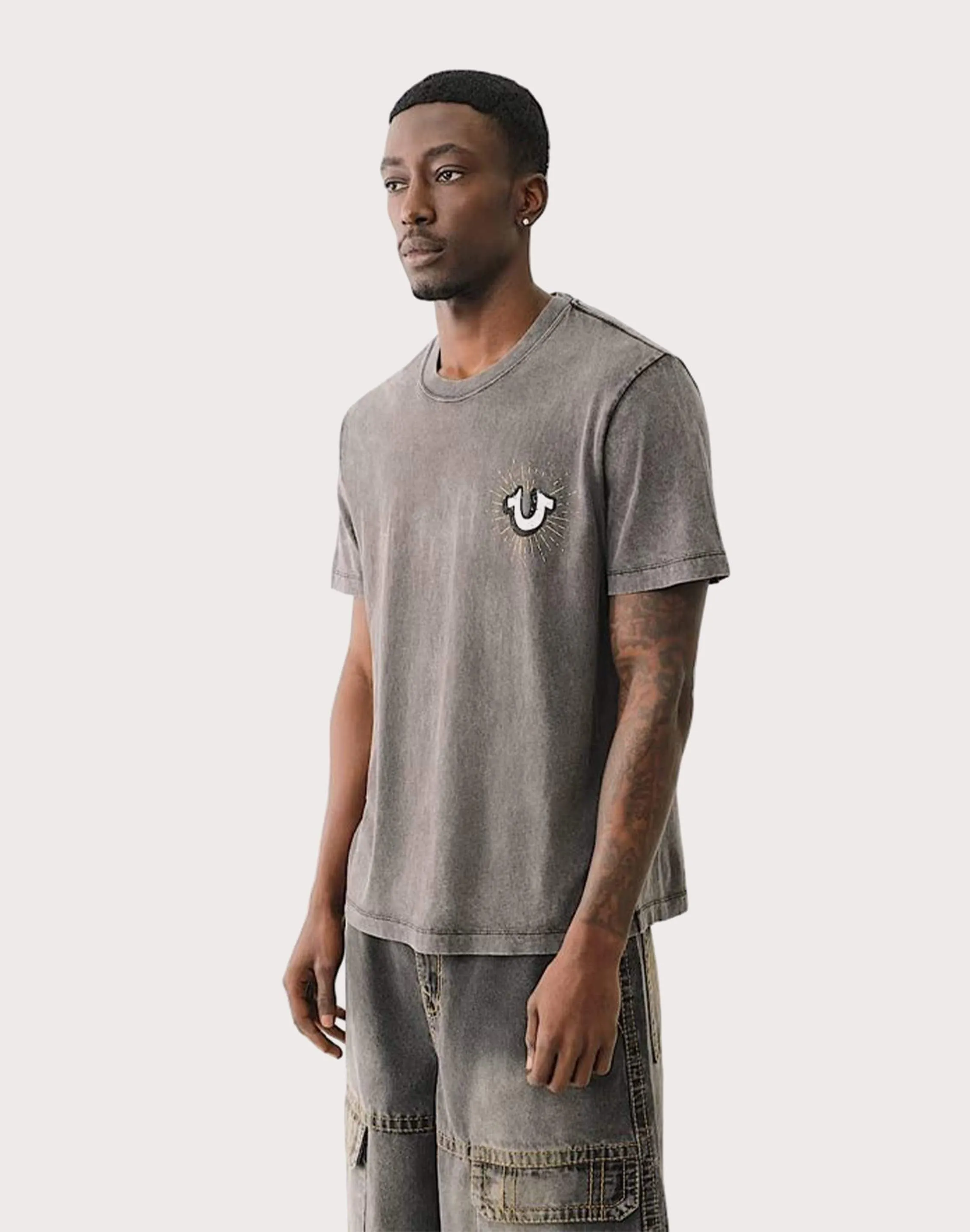 True Religion Shining Mineral Wash Tee Commute Ease