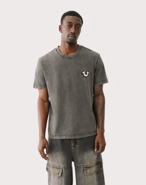 True Religion Shining Mineral Wash Tee yoga mode Love Glow