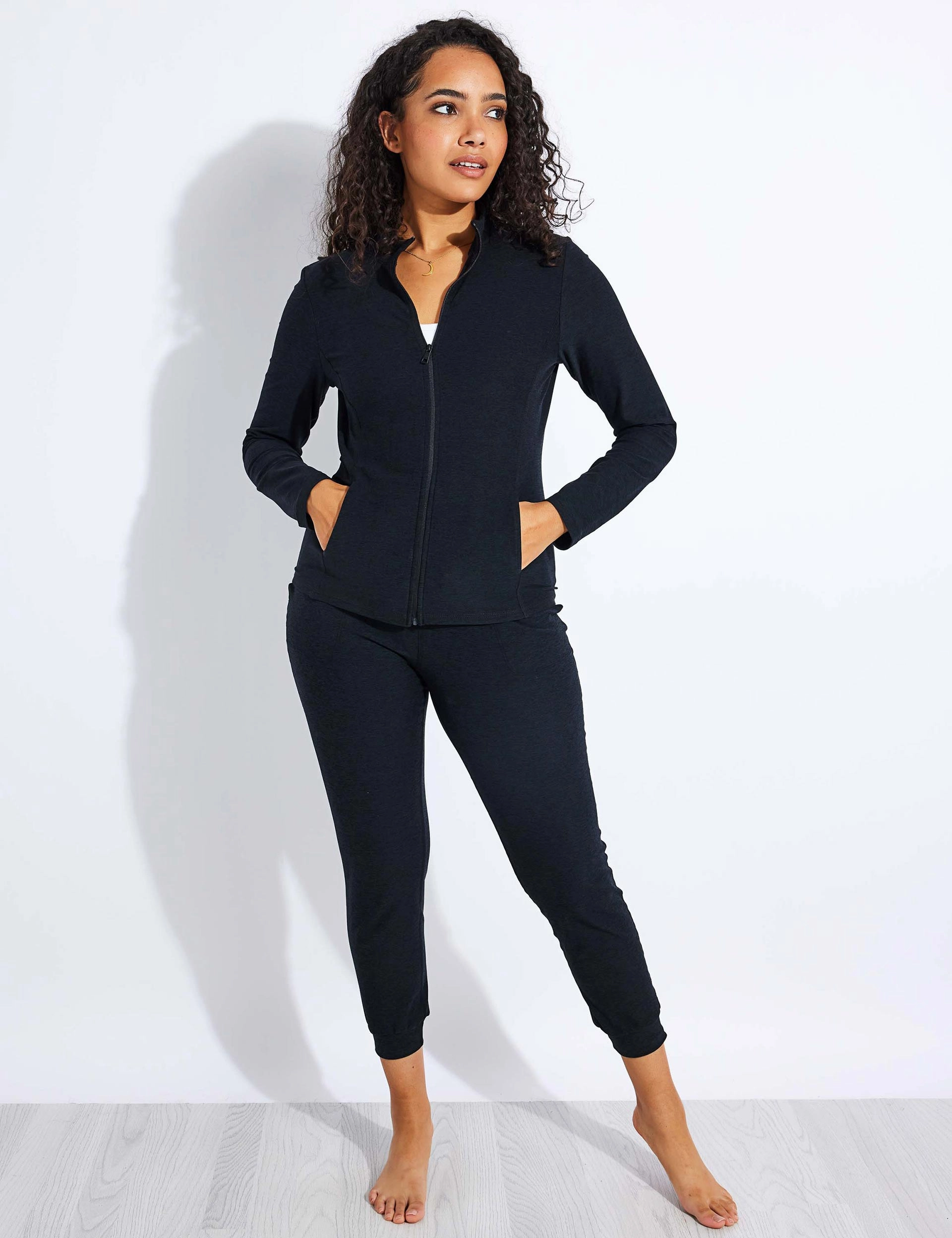 Spacedye On The Go Mock Neck Jacket - Darkest Night Reinforced Stitching Hidden Ventilation
