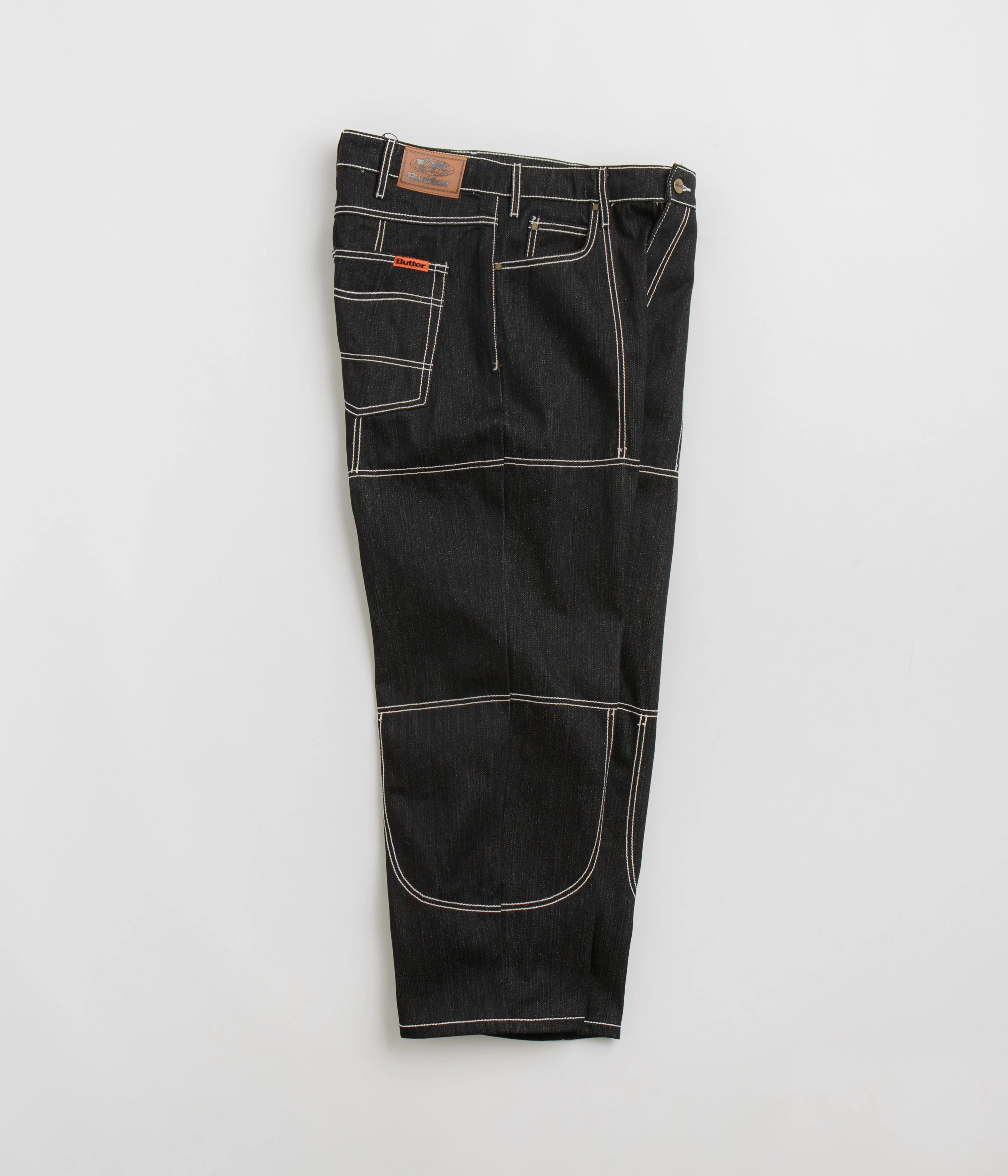 Embroidered Detail Butter Goods Adilson Jeans - Black
