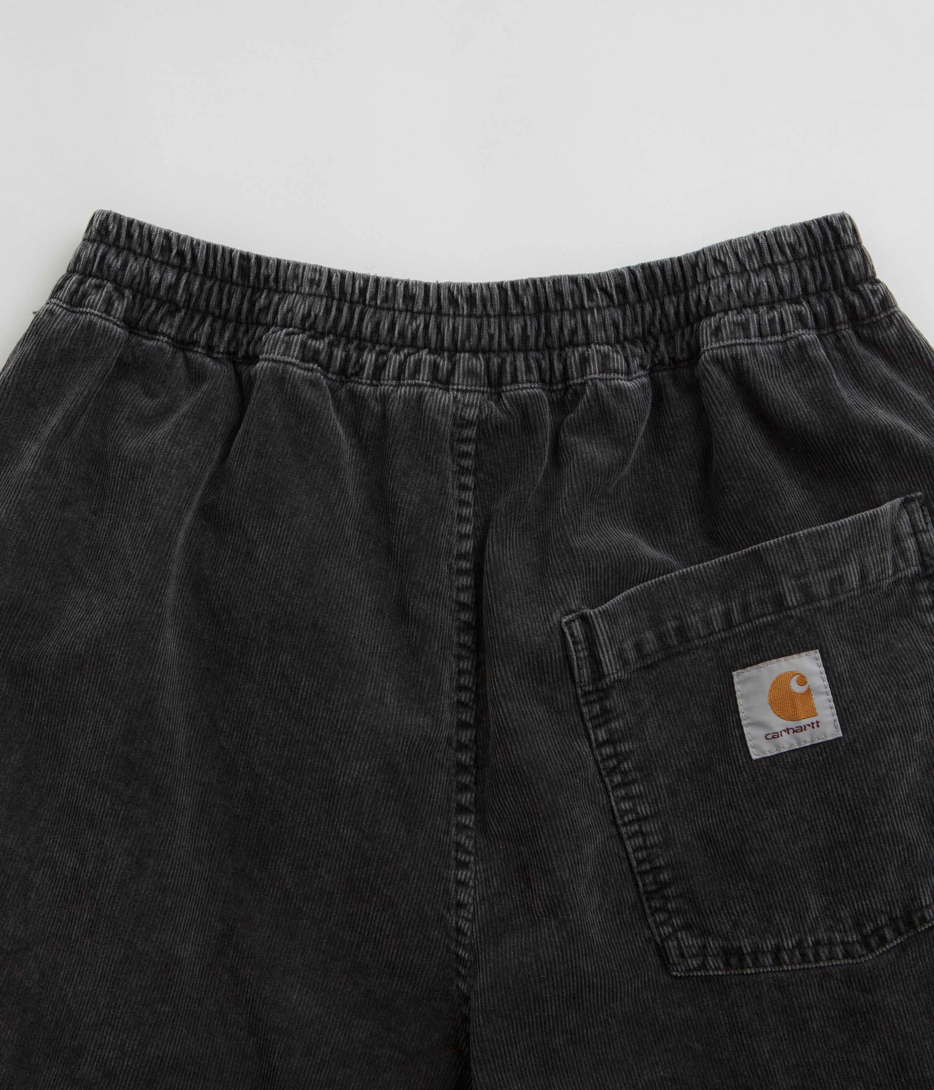 Carhartt Reynold Shorts - Black Stretch Woven Fabric Chafe Resistant Edges