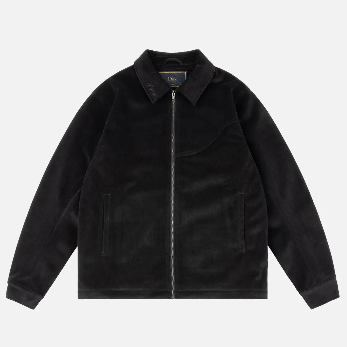 Halo Glow CORD ZIP JACKET - BLACK