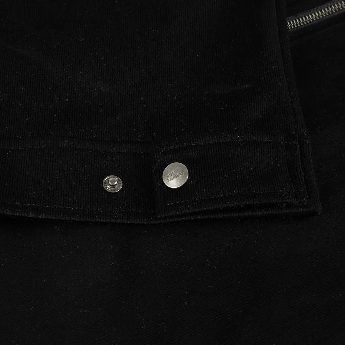 Convertible Style CORD ZIP JACKET - BLACK