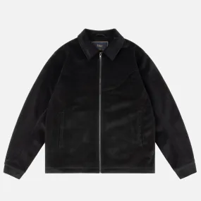 Halo Glow CORD ZIP JACKET - BLACK