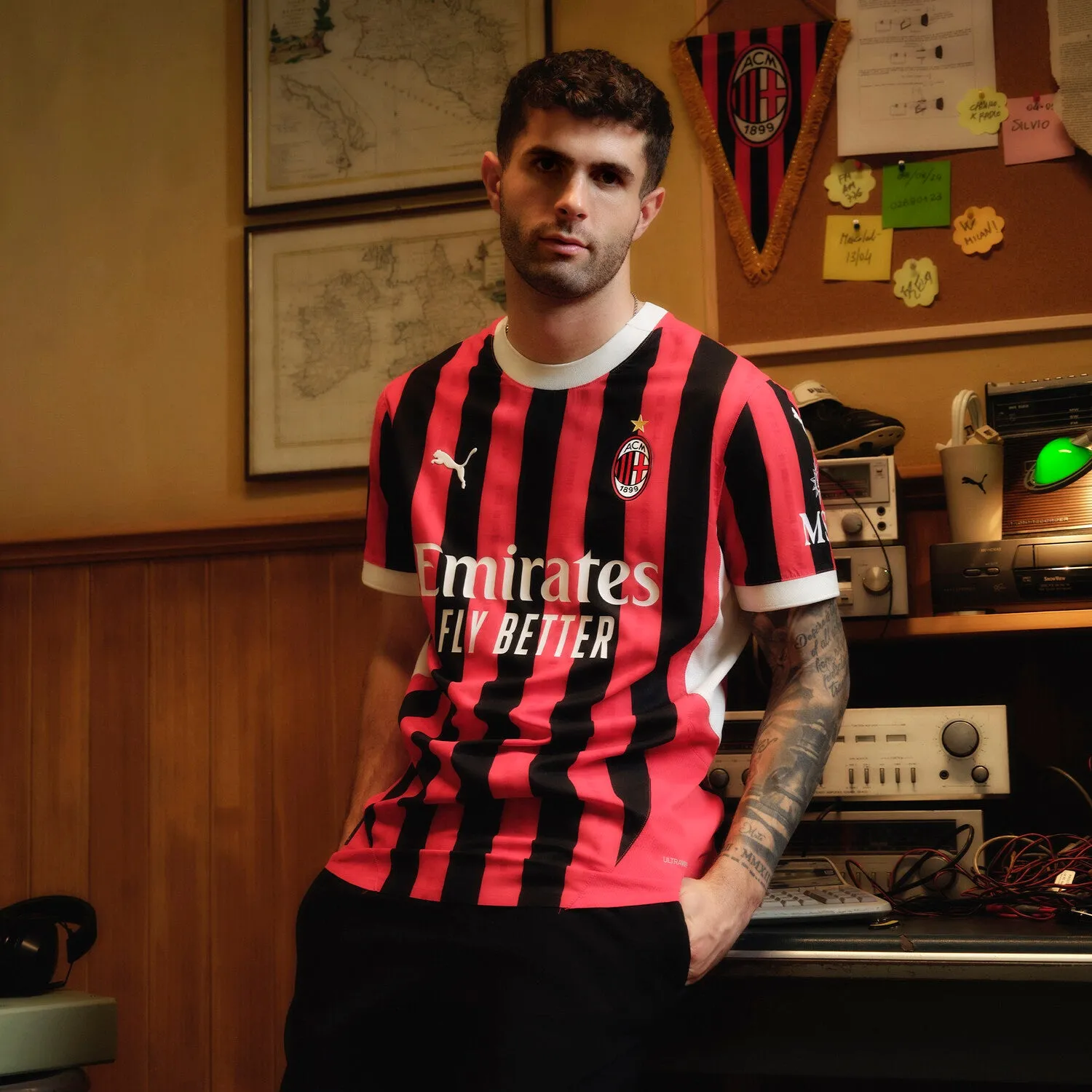 AC Milan 24/25 Authentic Jersey - Mens Digital Core Neo Mode
