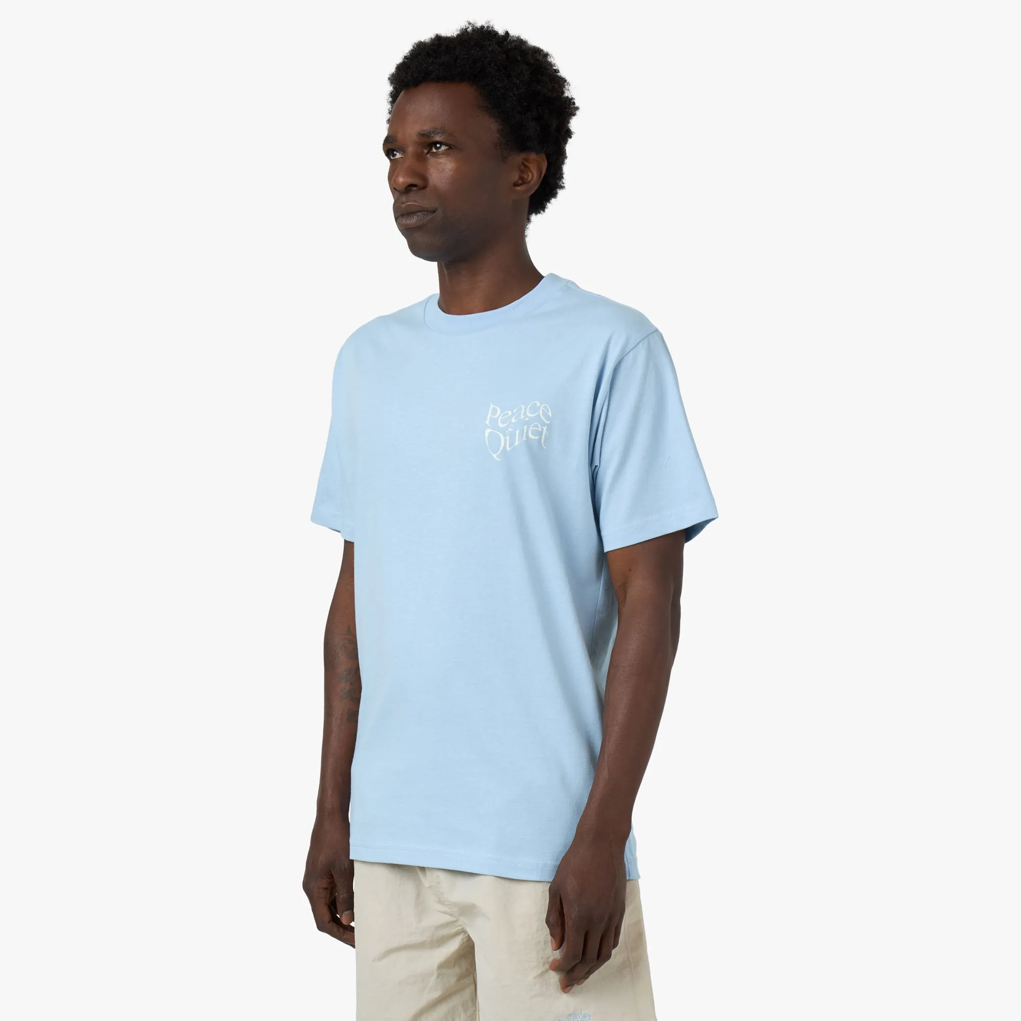 Breathable fabric Museum Of Peace & Quiet Wordmark T-Shirt / Baby Blue