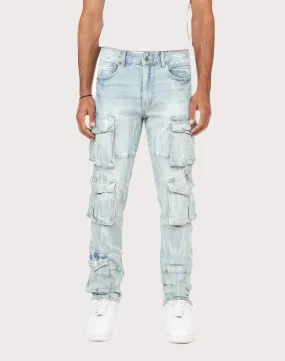 Adjustable Fit MoistureWickingMaterial Grindhouse Cargo Slim Fit Jeans