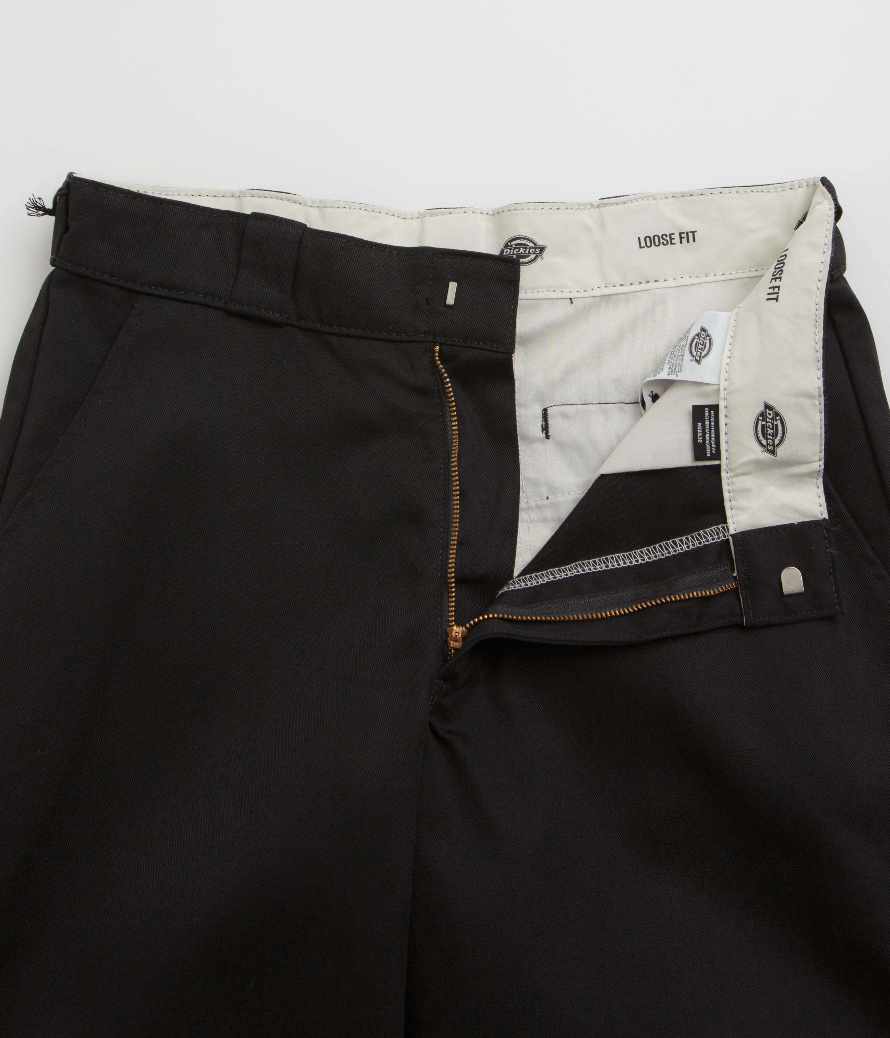 Anti Chafe Lining Recycled Polyester Dickies Loose Multi Pocket Work Pants - Black