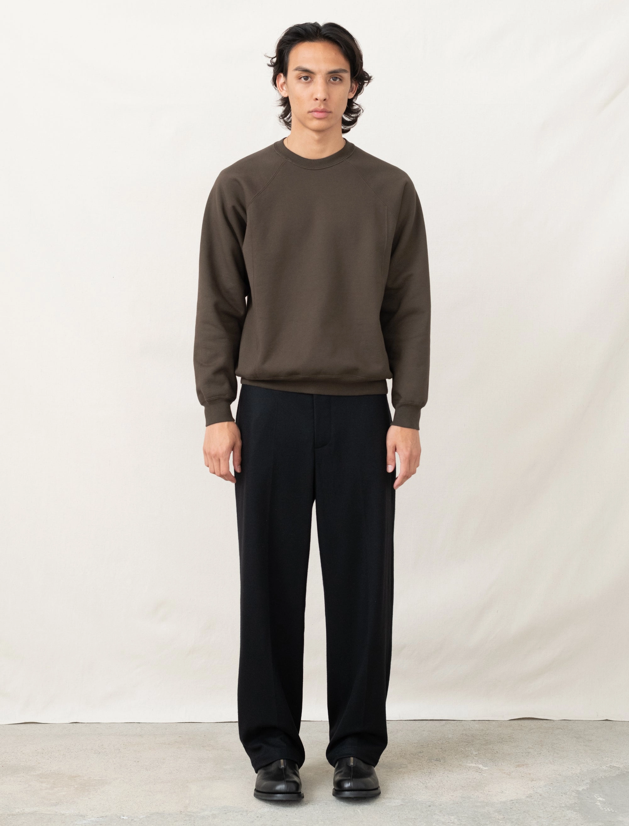 Wool Jersey Pant (Black) FlexibleMobility Frayed hem