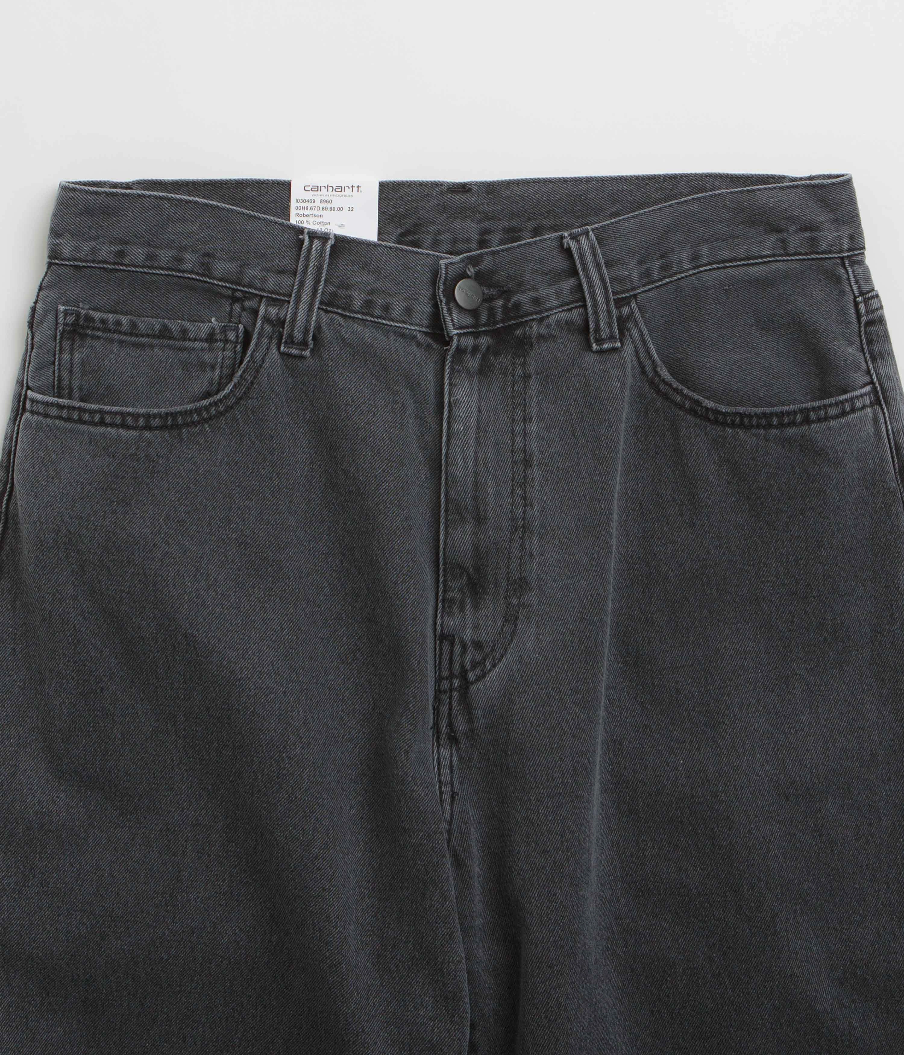 Carhartt Landon Shorts - Black Heavy Stone Wash Versatile Fit snowboarding apparel