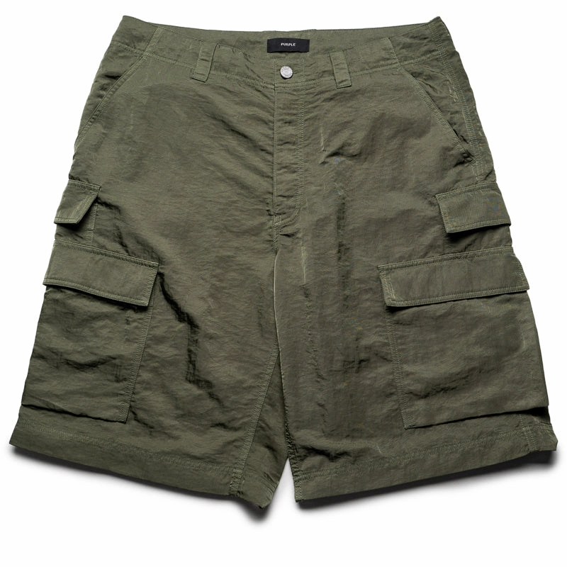 Purple Brand Cargo Shorts - Green Multi Pocket Functionality quick-dry feature
