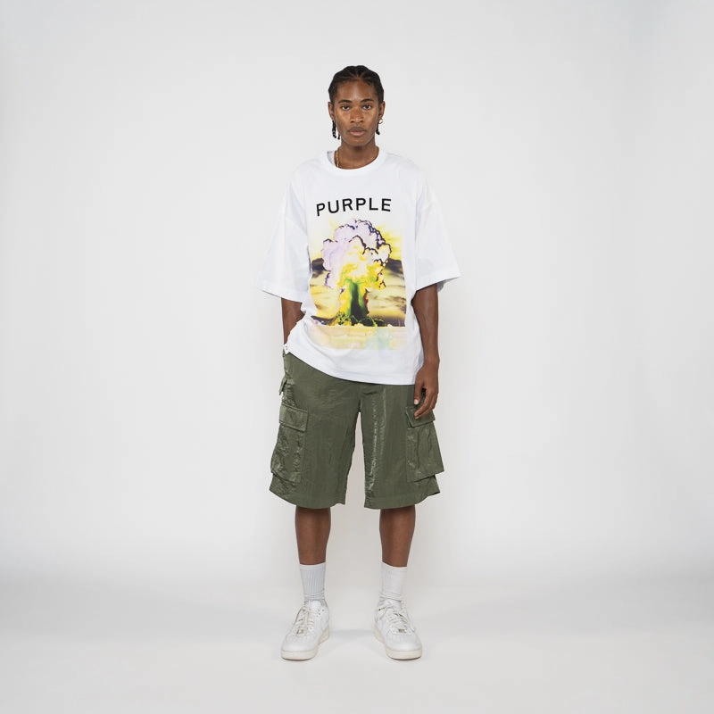 Purple Brand Cargo Shorts - Green Streetwear Cargo Pockets