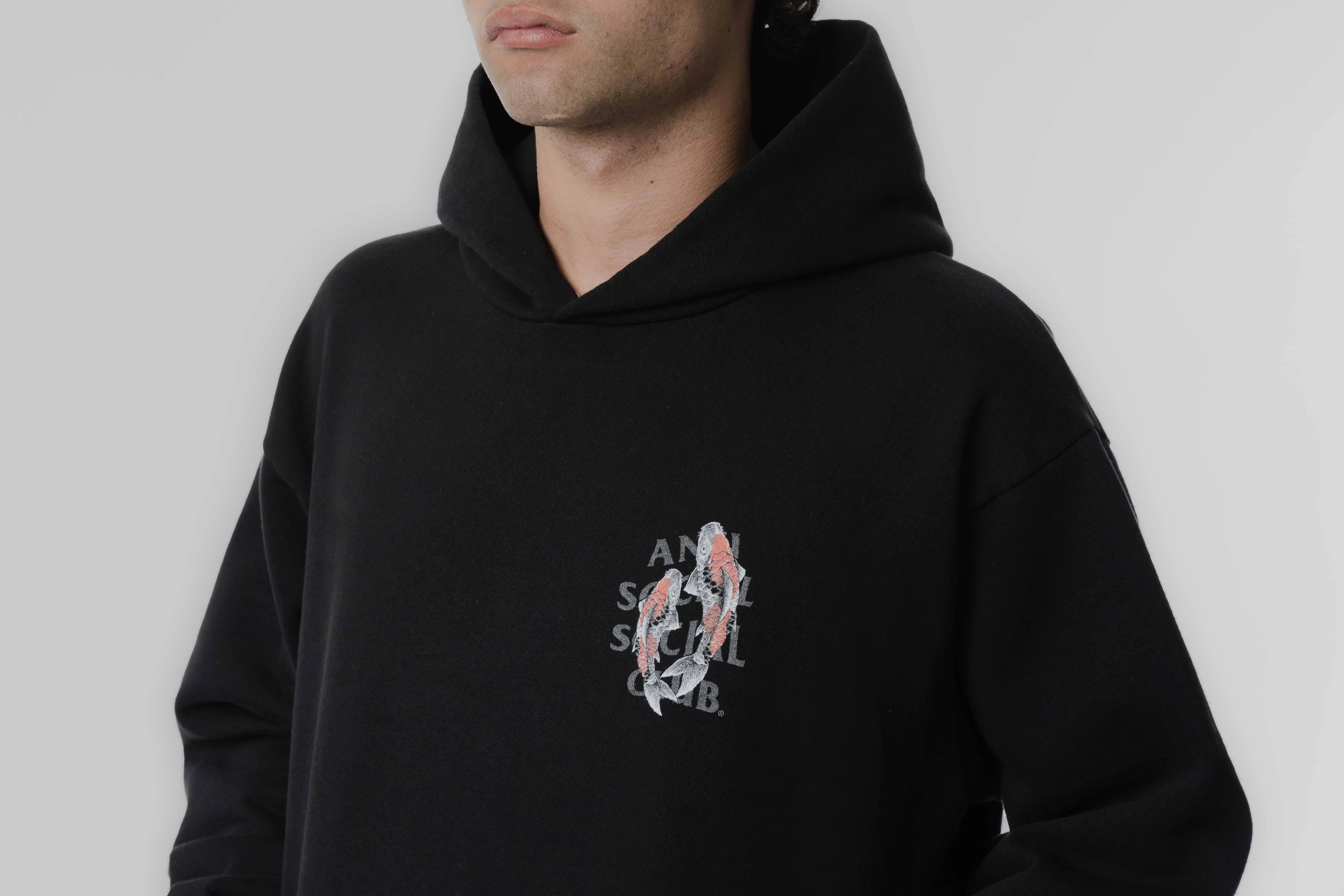 elegant design Anti Social Social Club Koi Hoodie 'Black'