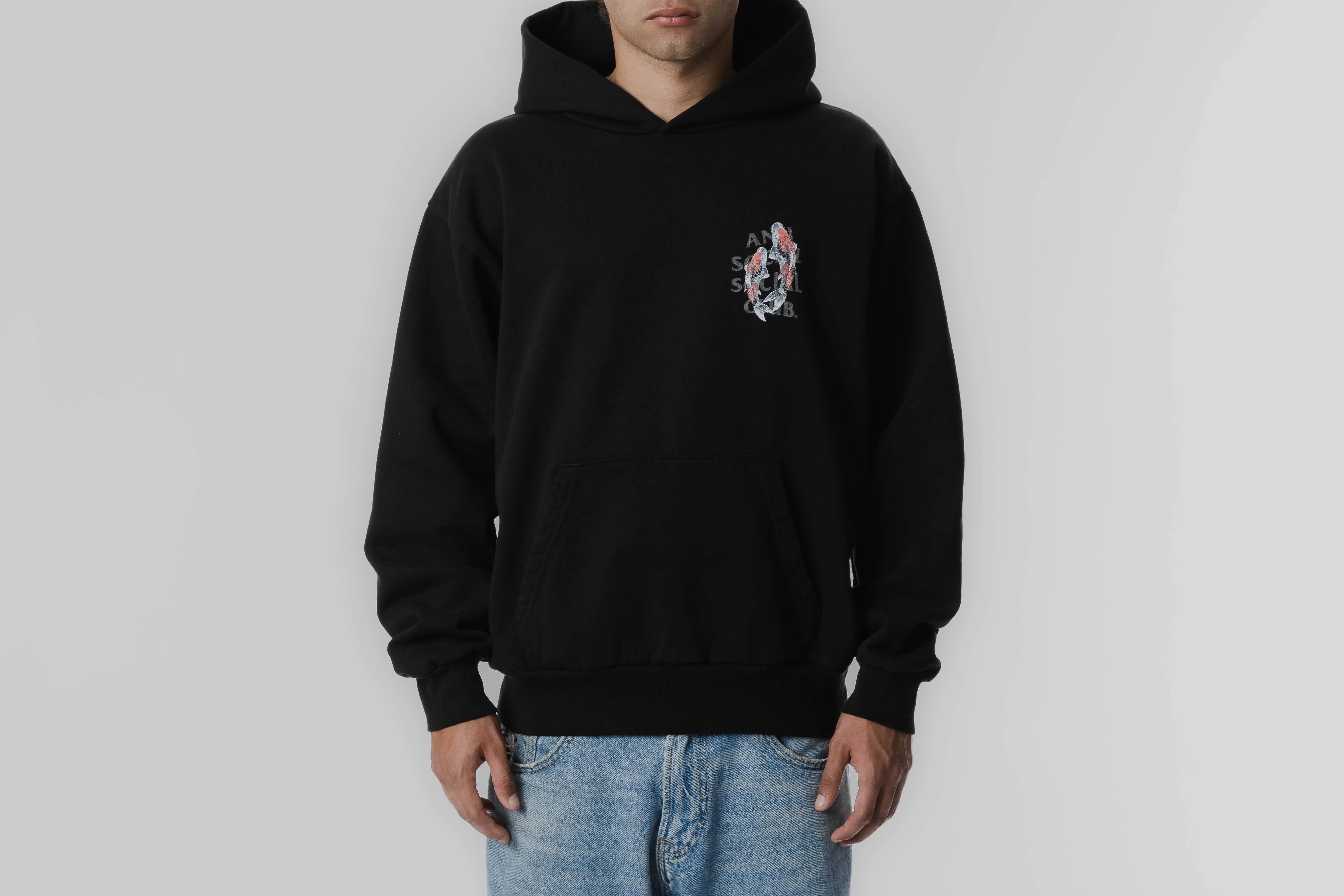 Variable Tension Adjustment Anti Social Social Club Koi Hoodie 'Black'