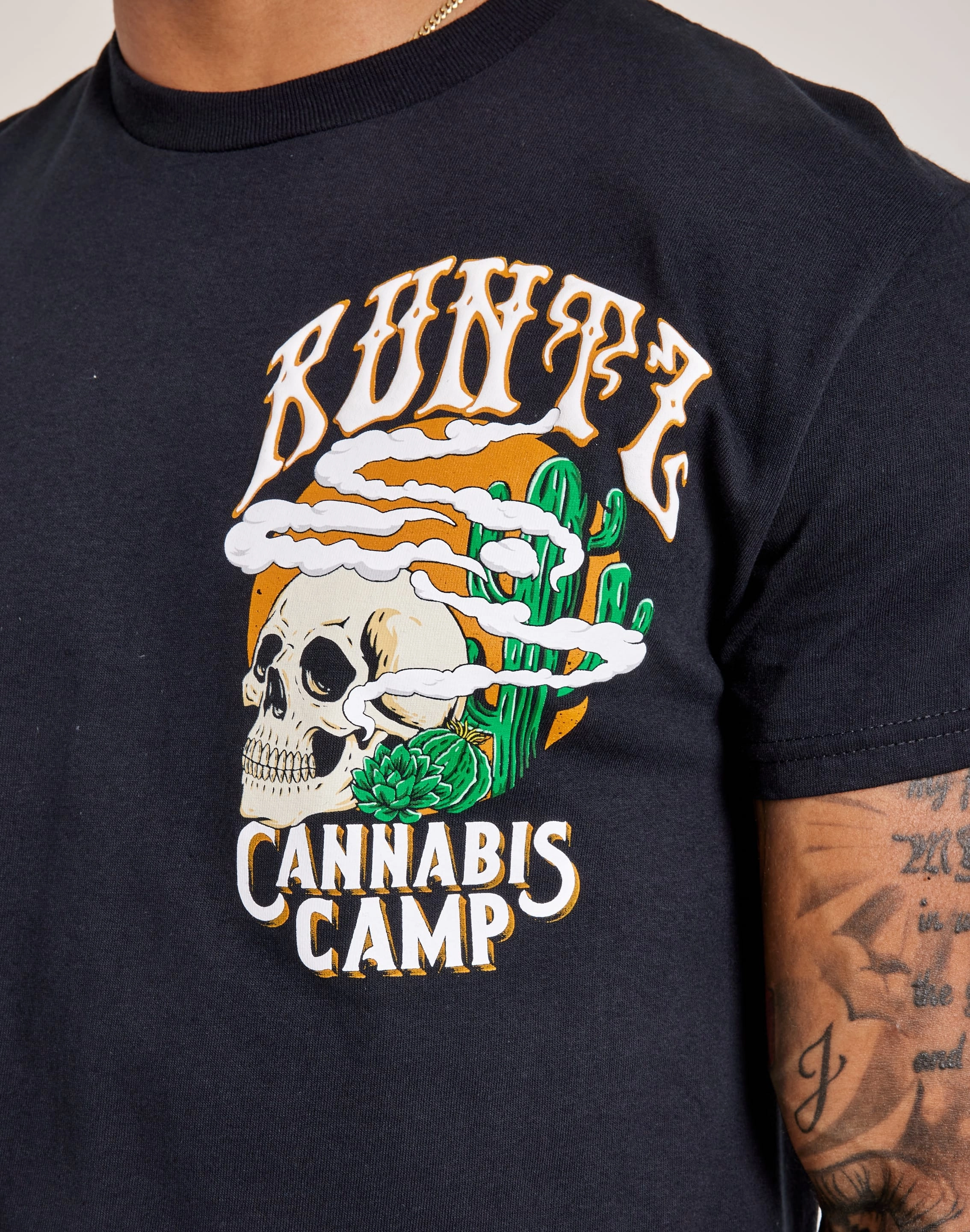 yoga mode African Bold Runtz Camp Cannabis Tee