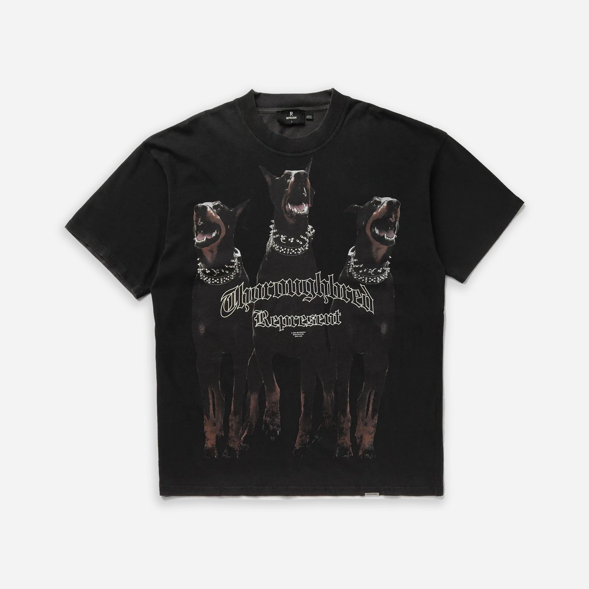 REPRESENT | THOROUGHBRED T-SHIRT { VINTAGE BLACK EcoFriendly Textiles WrinkleResistantClothing
