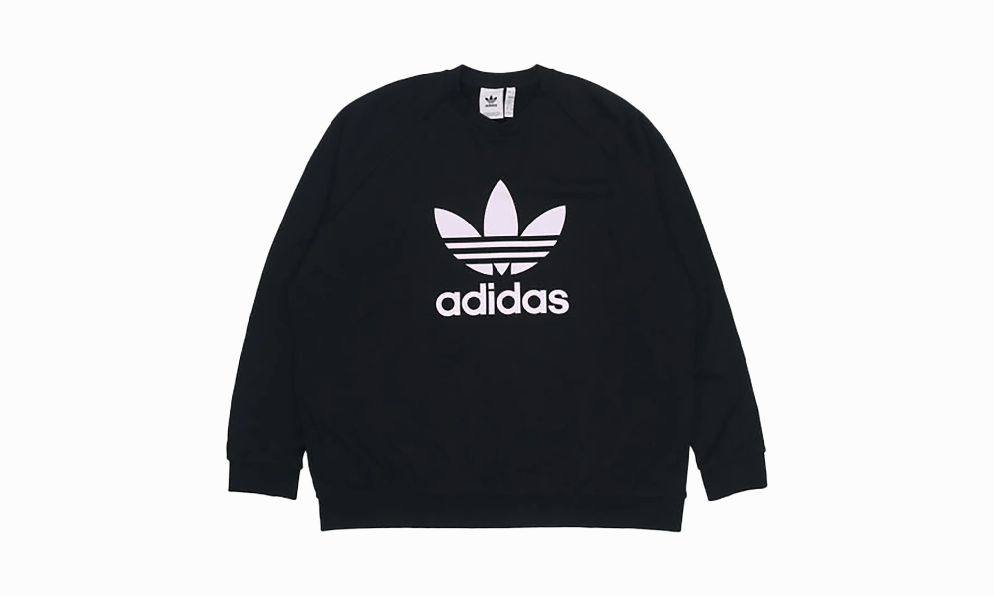 Comfort Fit AbrasionFree Edging Adicolor Classics Trefoil Crewneck Sweatshirt "Black White"