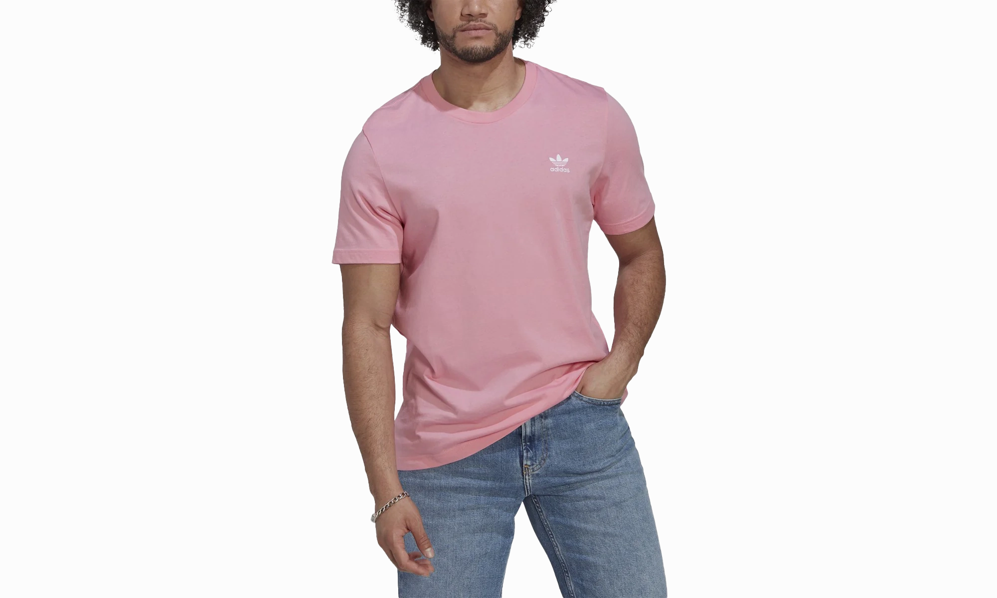 Adicolor Essentials Trefoil Tee "Pink" Reinforced Stitching