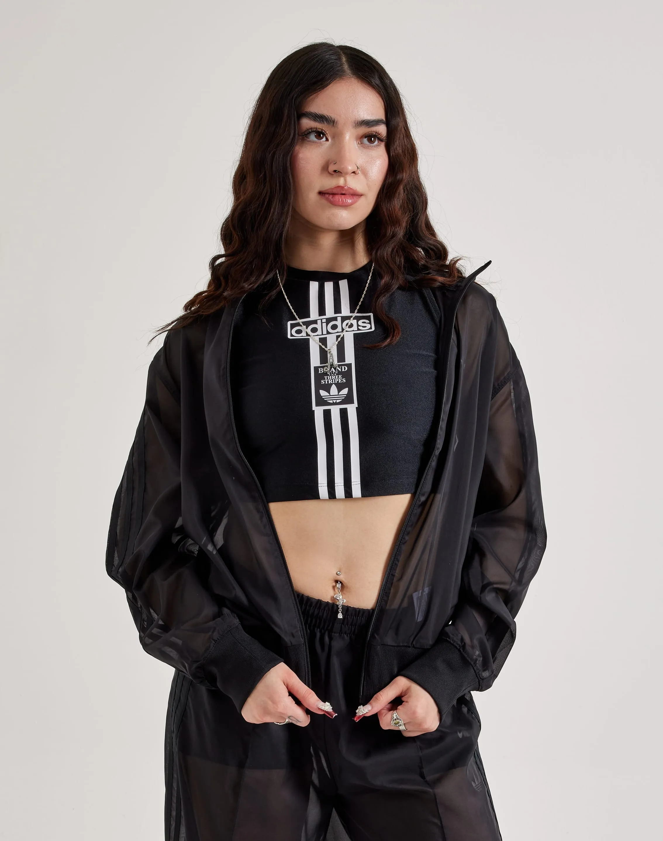 Formal Tone Meeting Ready Adidas Adicolor Sheer Track Top