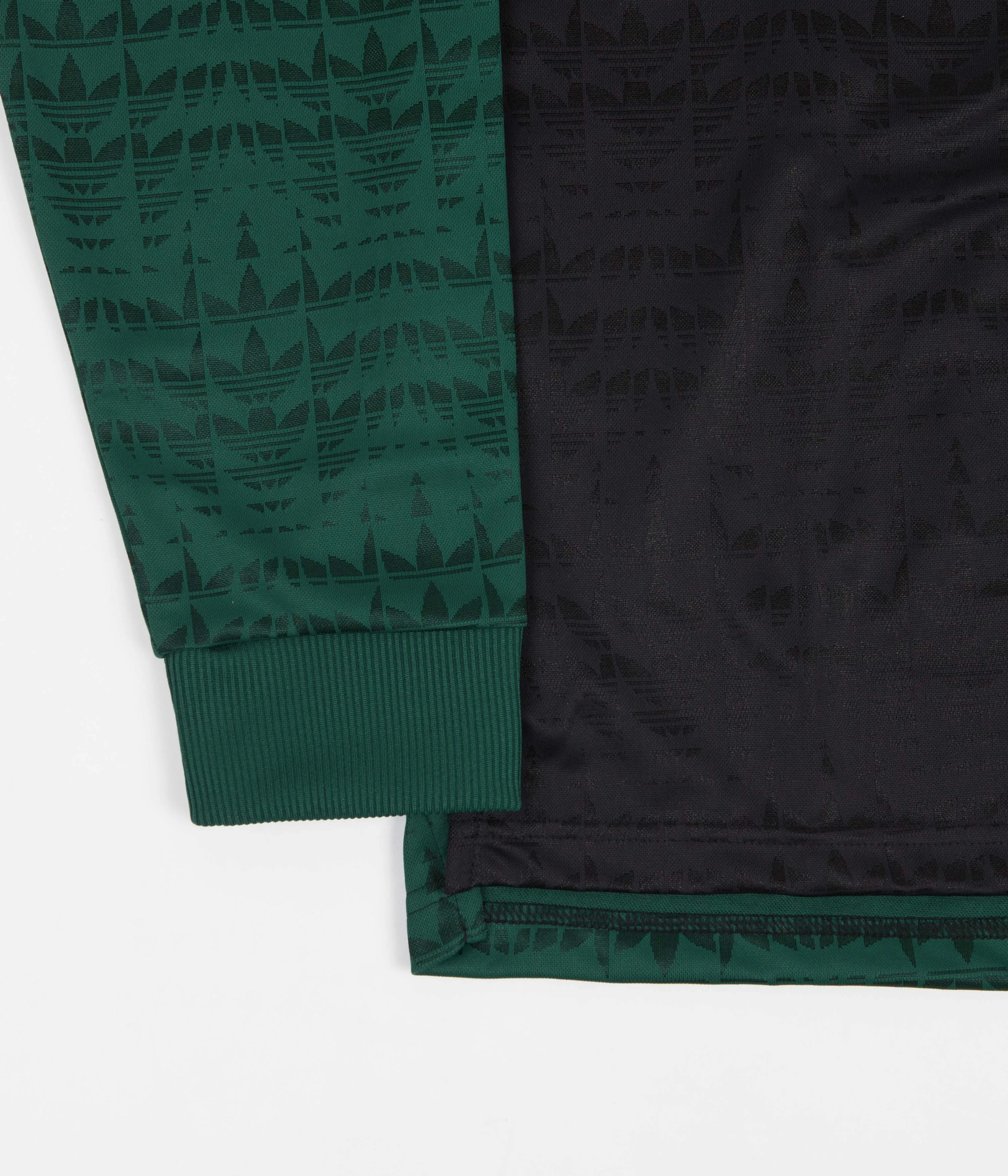 Adidas Checkered Club Long Sleeve Jersey - Collegiate Green / Black uniqueness