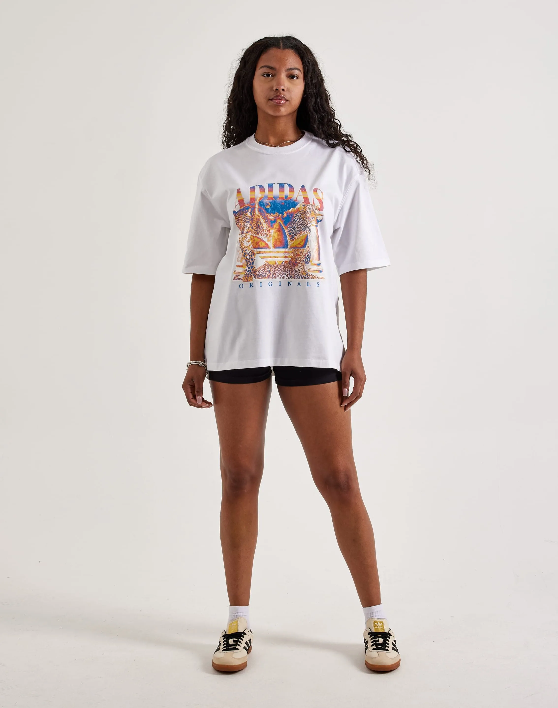 Adidas Leopard Graphic Tee Sharp Cut